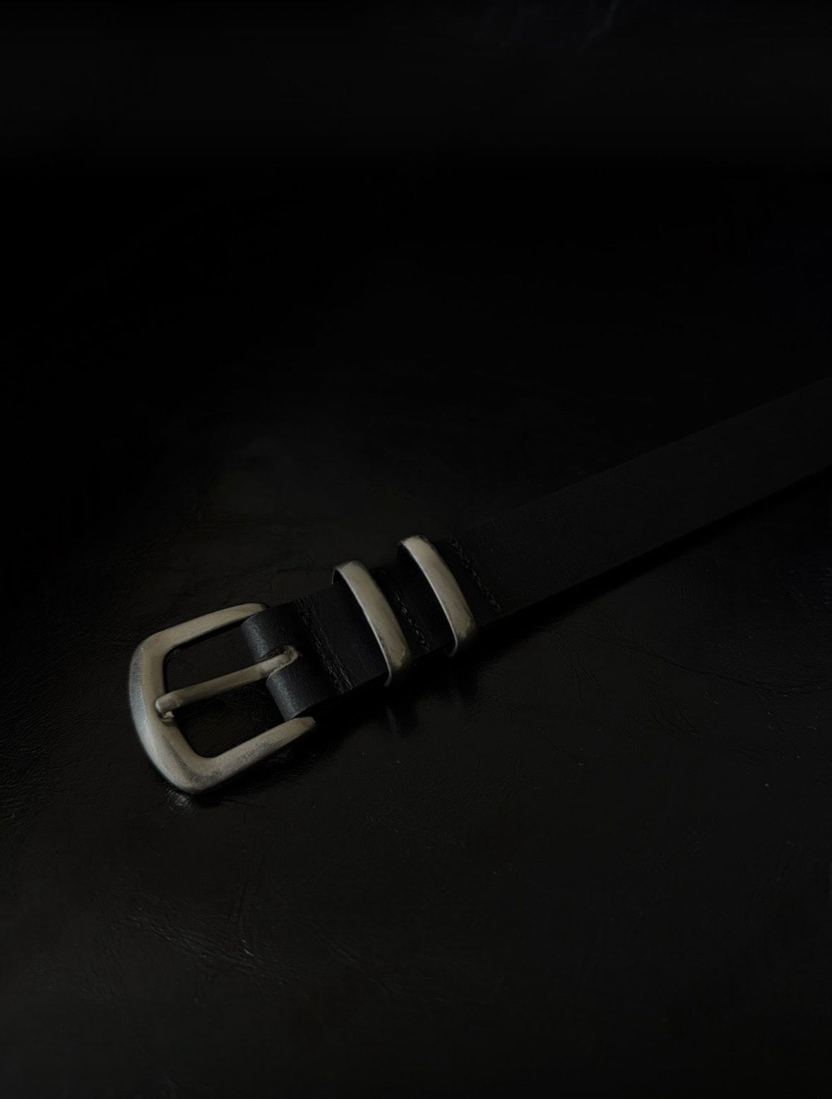 H5 cowhide double buckle belt