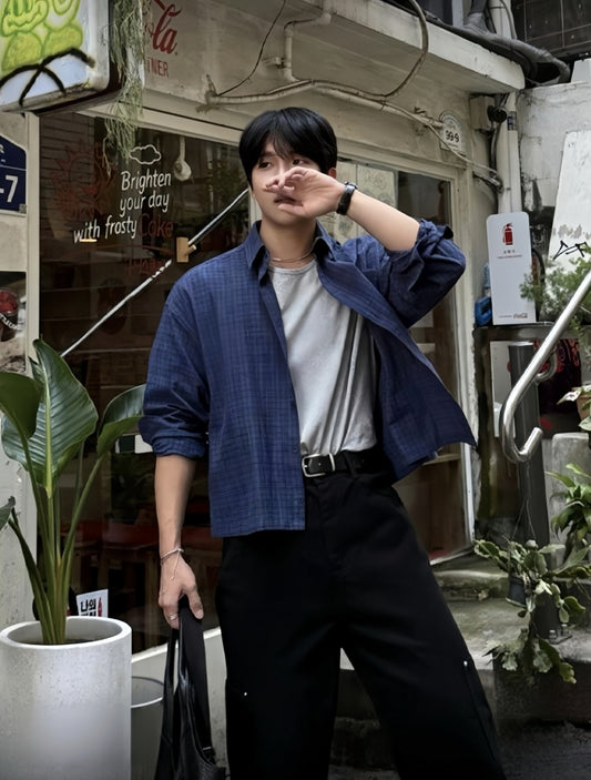 A92 Early Autumn Plaid Short Shirt (3 Colors)