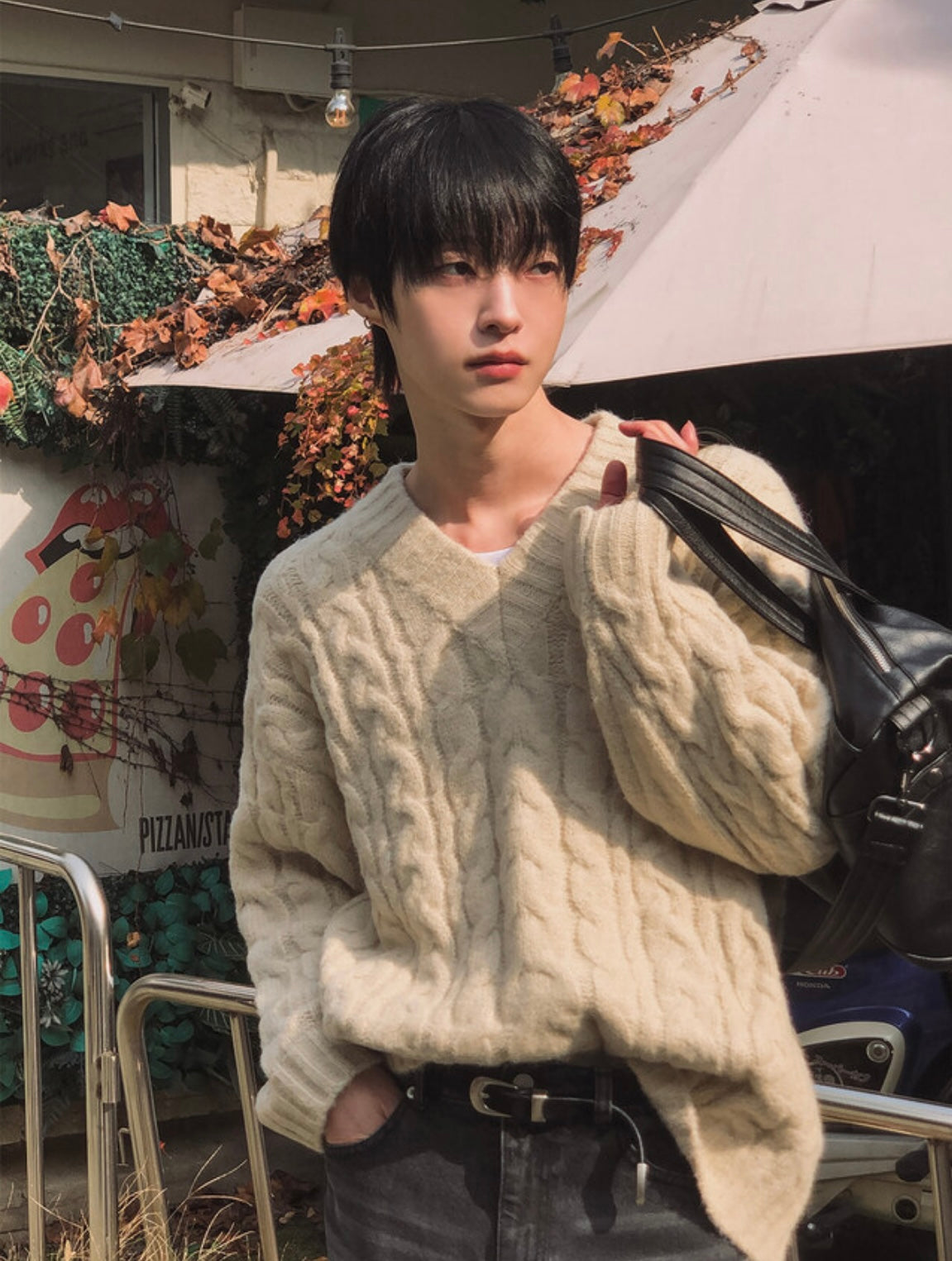 B152 羊毛麻花針織毛衣 (2色)