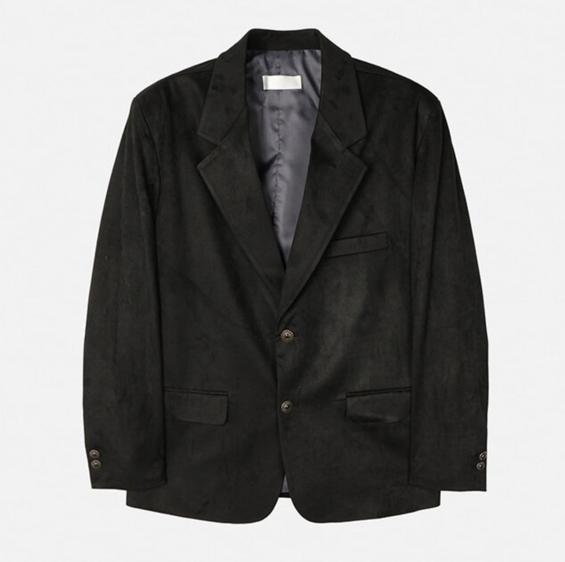 A99 焦糖麂皮西裝夾克 (棕 黑)