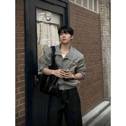 A84 Classic Gentleman's Cropped Flight Jacket (Black Mint)