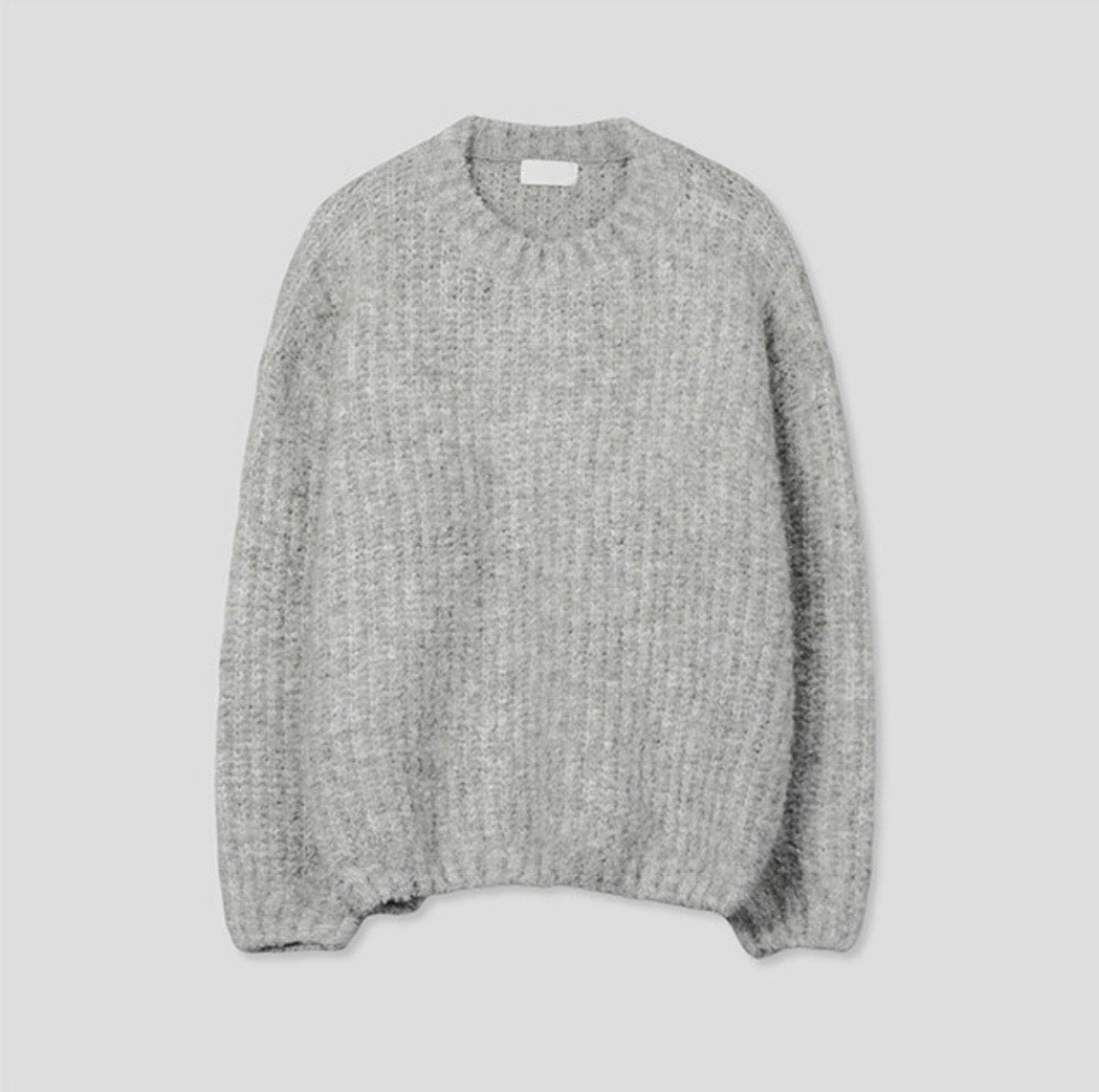 B165 寬鬆毛圈圓領針織上衣 (3色)