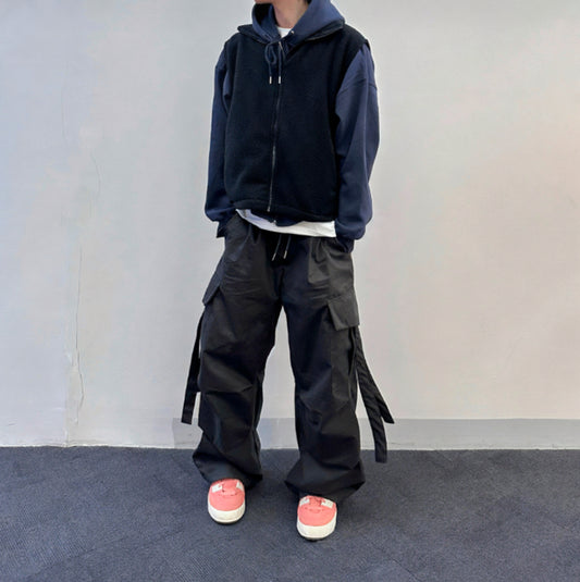 J14 飄帶工裝褲 (4色 four colors)