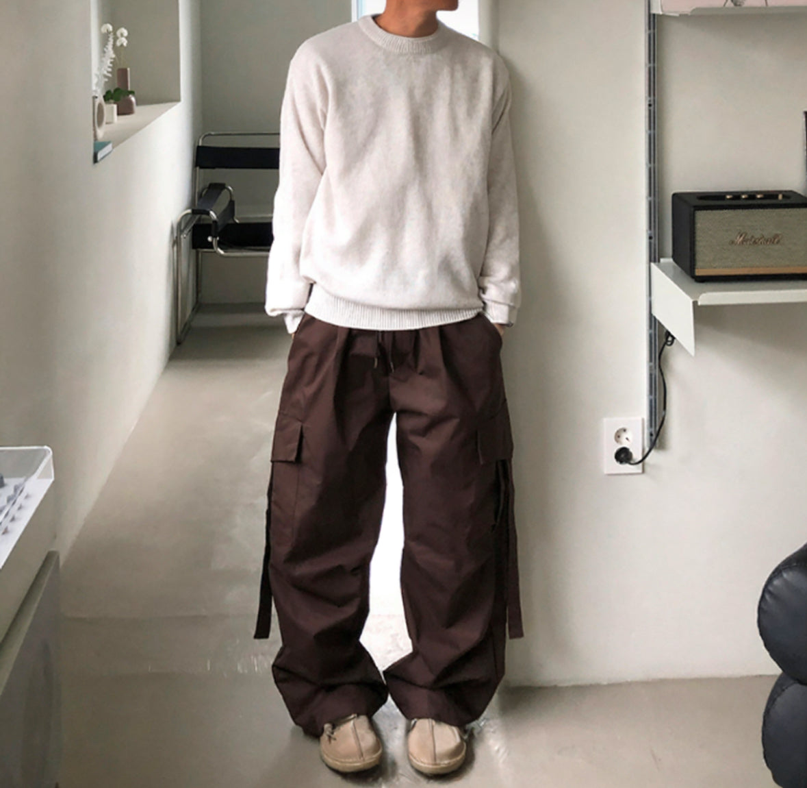 J14 飄帶工裝褲 (4色 four colors)