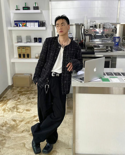 A30 經典粗花格紋外套