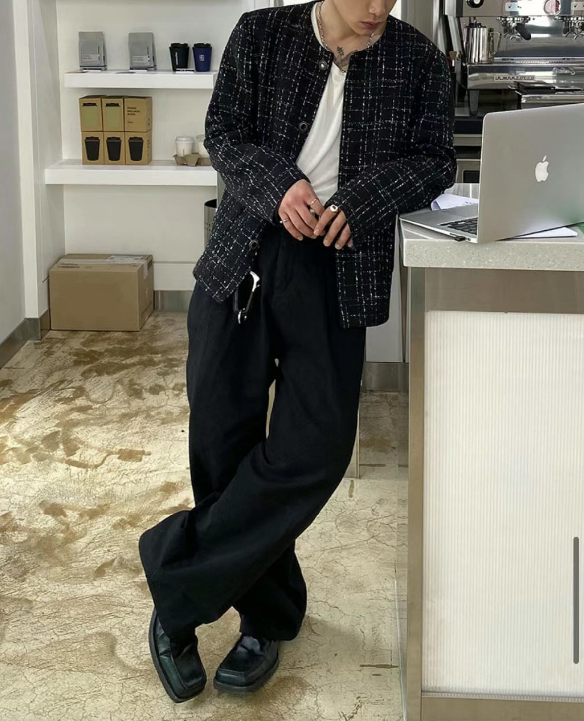 A30 Classic Burlap Check Jacket
