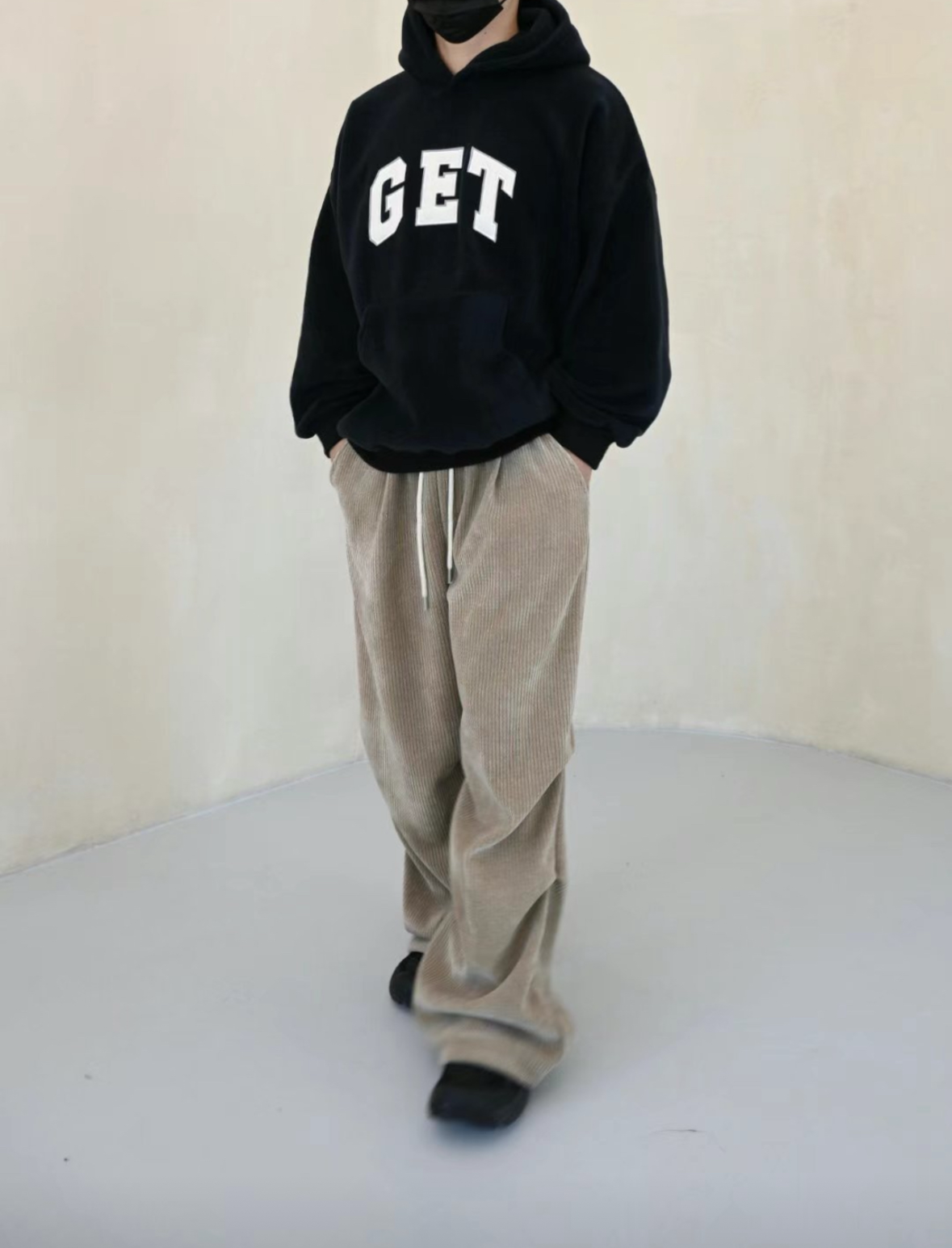 J18 ribbed waffle trousers (four colors)