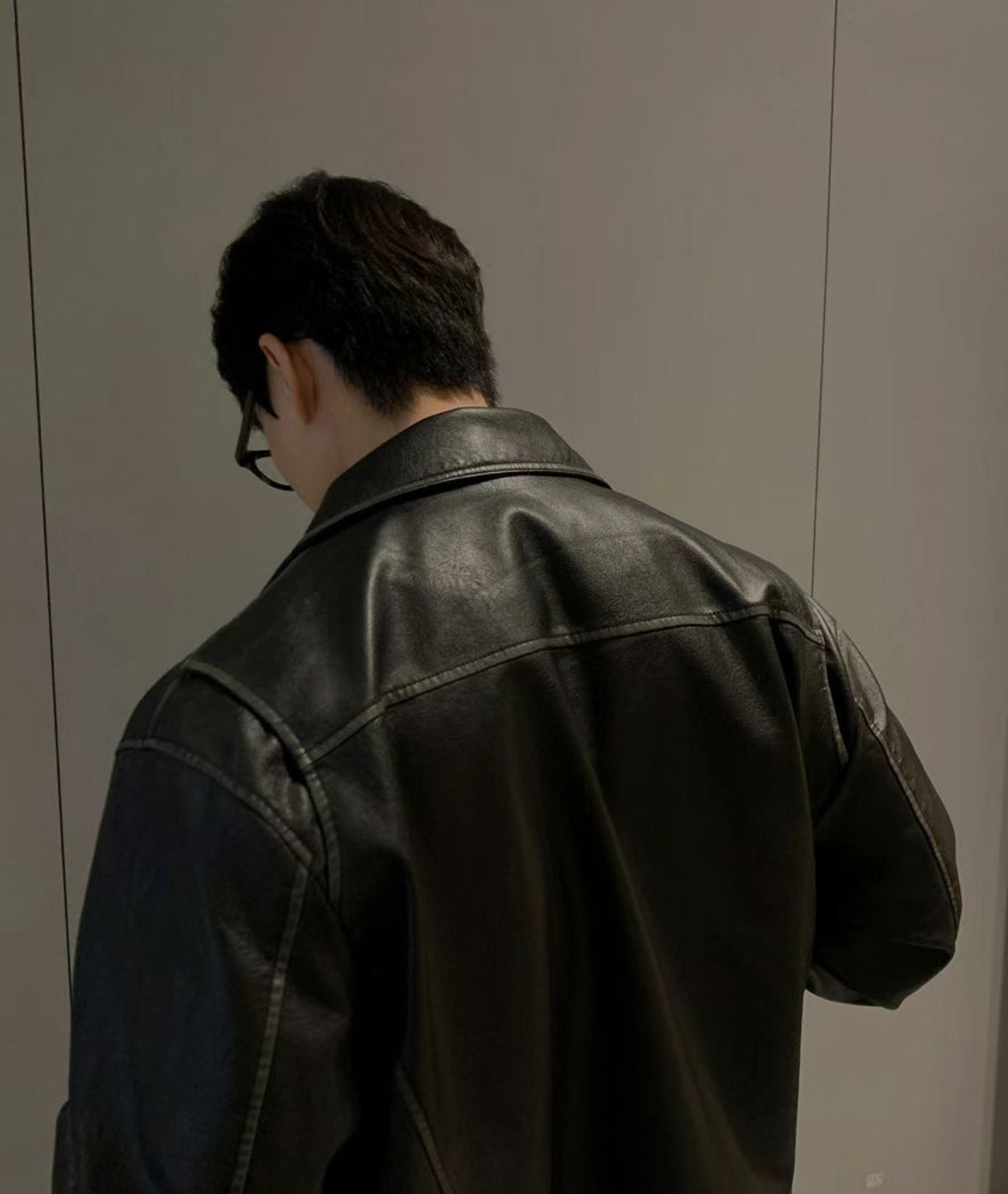 A31 復古水洗皮革外套 (黑 black 深棕dark brown)