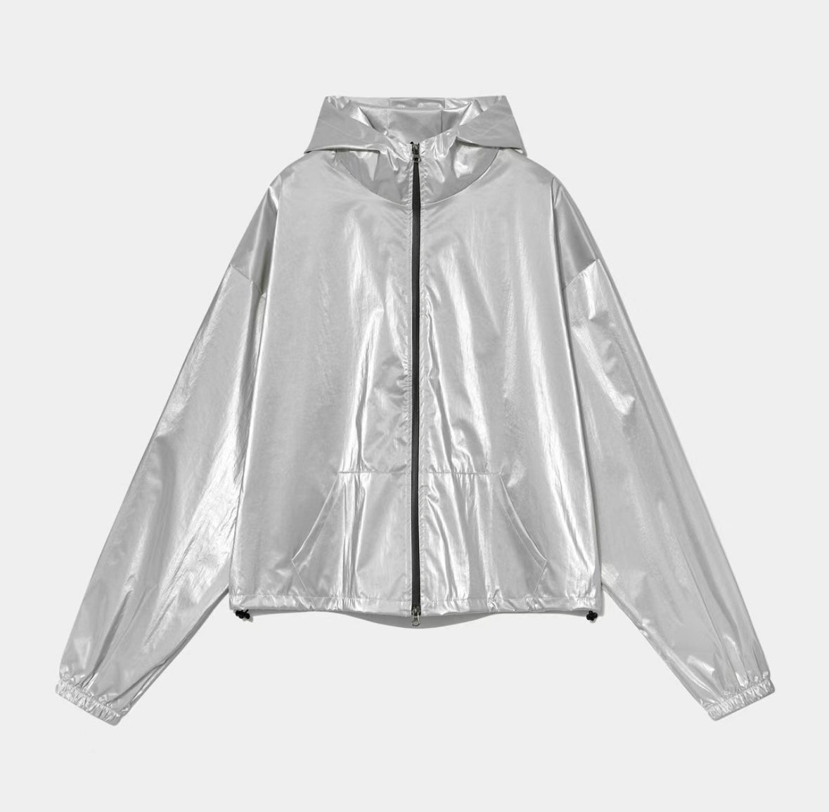 A32 短版亮面防風外套 (古銅Bronze 銀Silver)