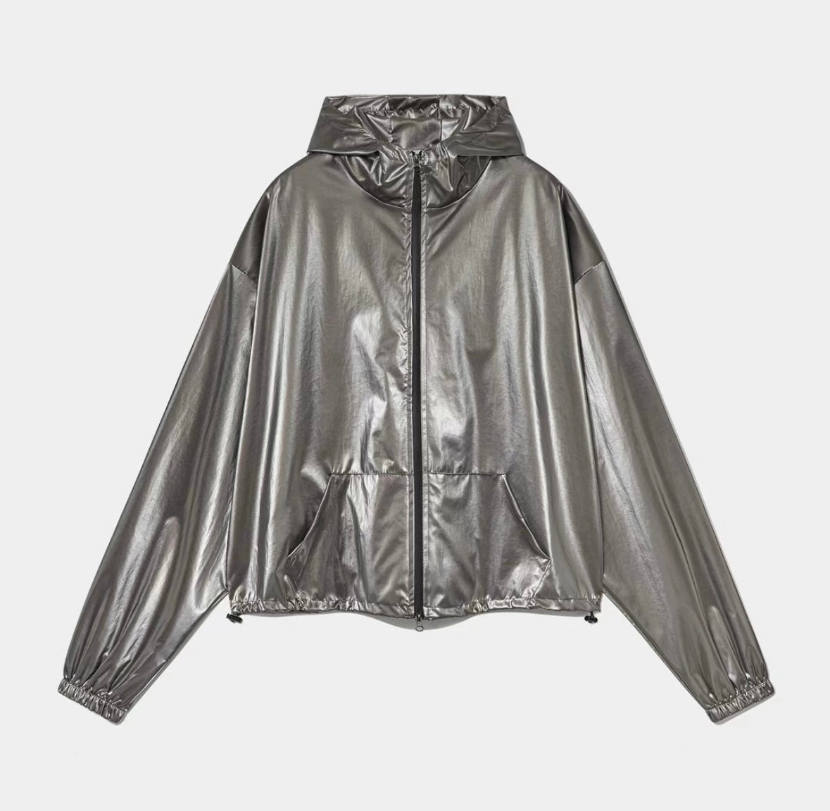 A32 短版亮面防風外套 (古銅Bronze 銀Silver)