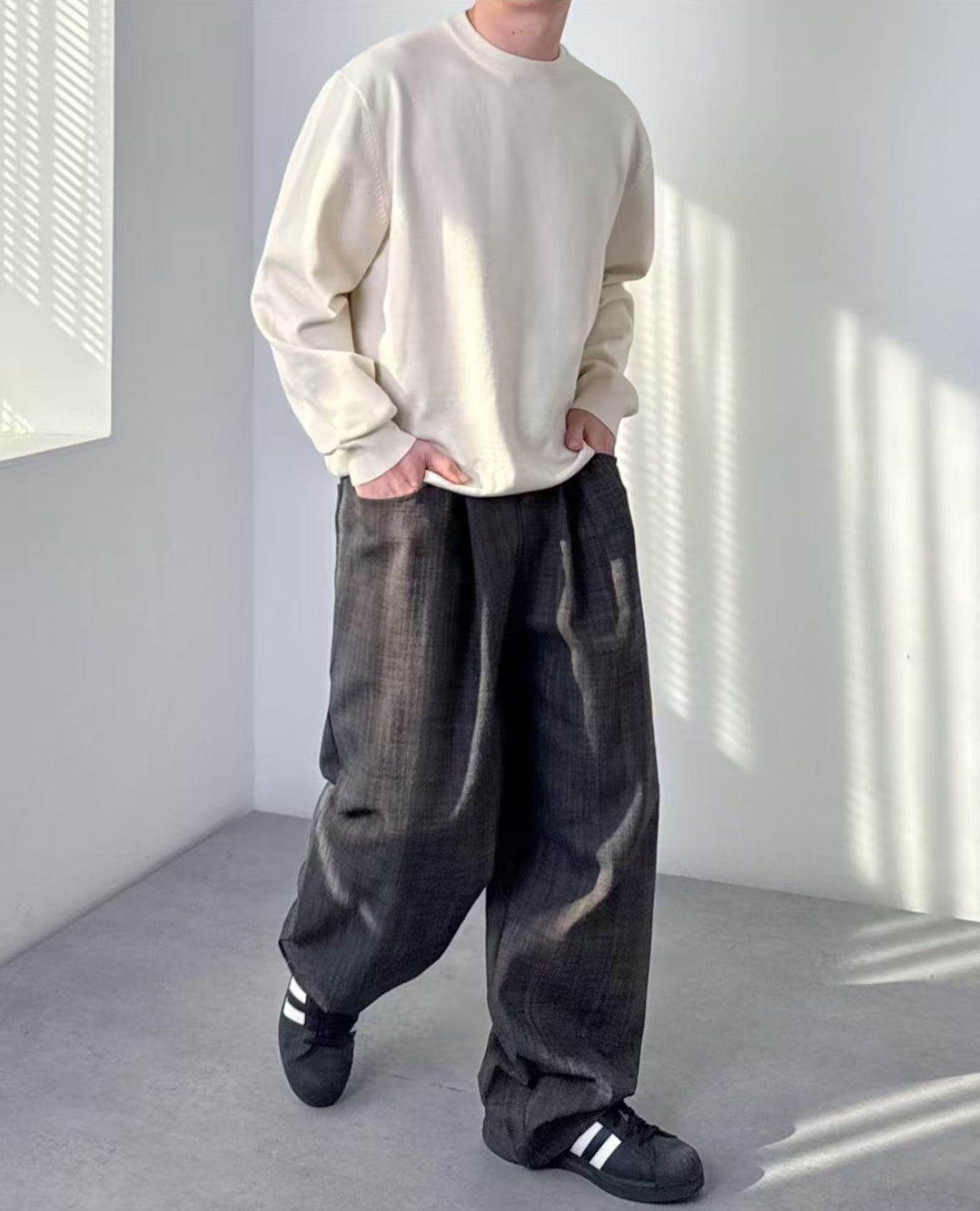 J19 Textured Brushed Denim Pants (3 colors)