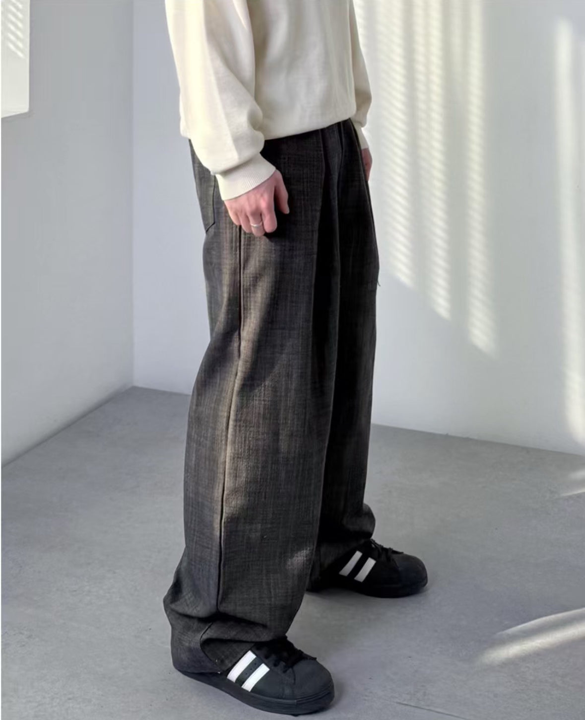 J19 Textured Brushed Denim Pants (3 colors)