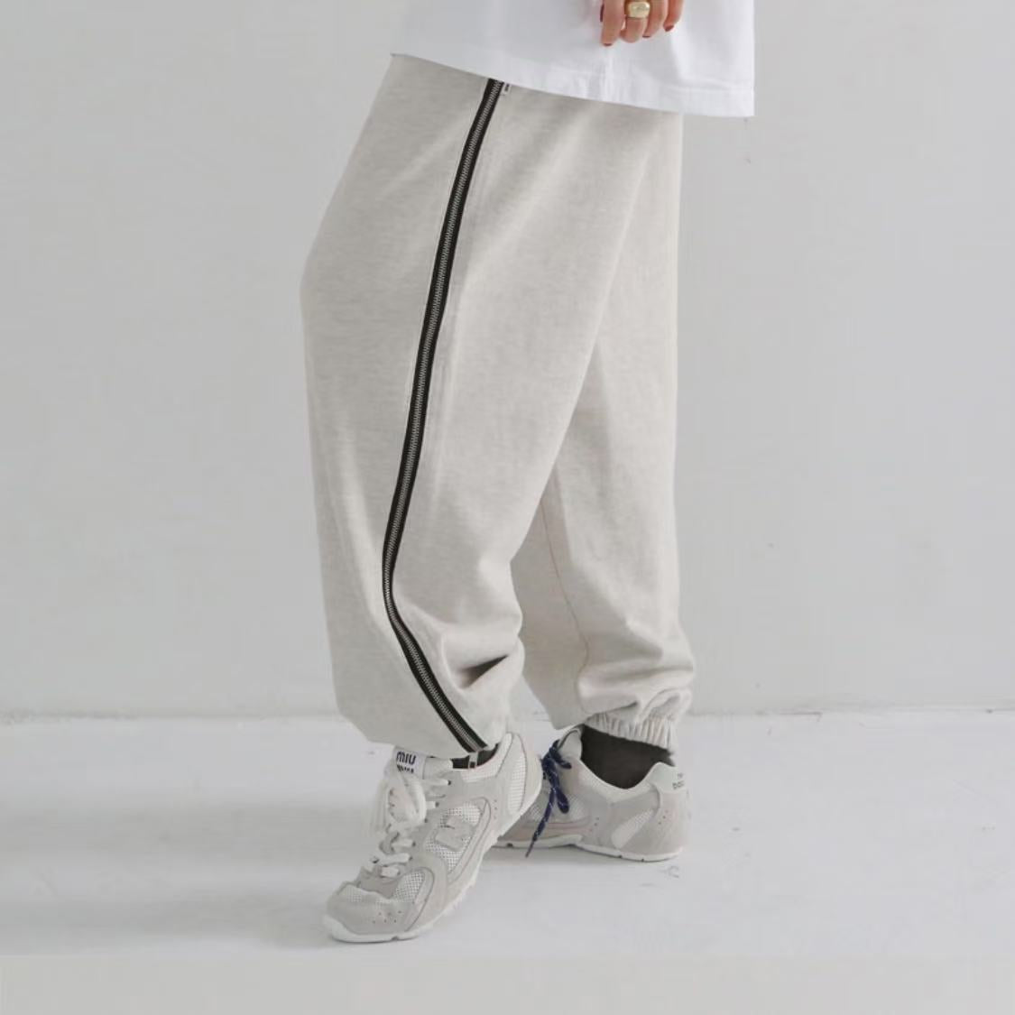 J21 side zipper sports casual pants (four colors)