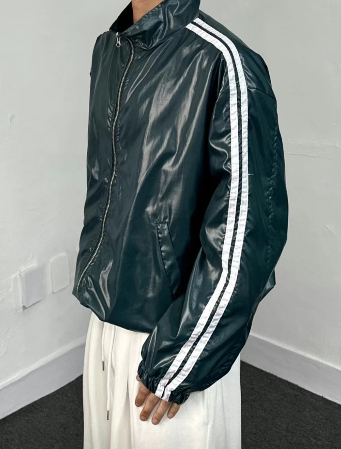 A41 shiny texture sports windbreaker (3 colors)