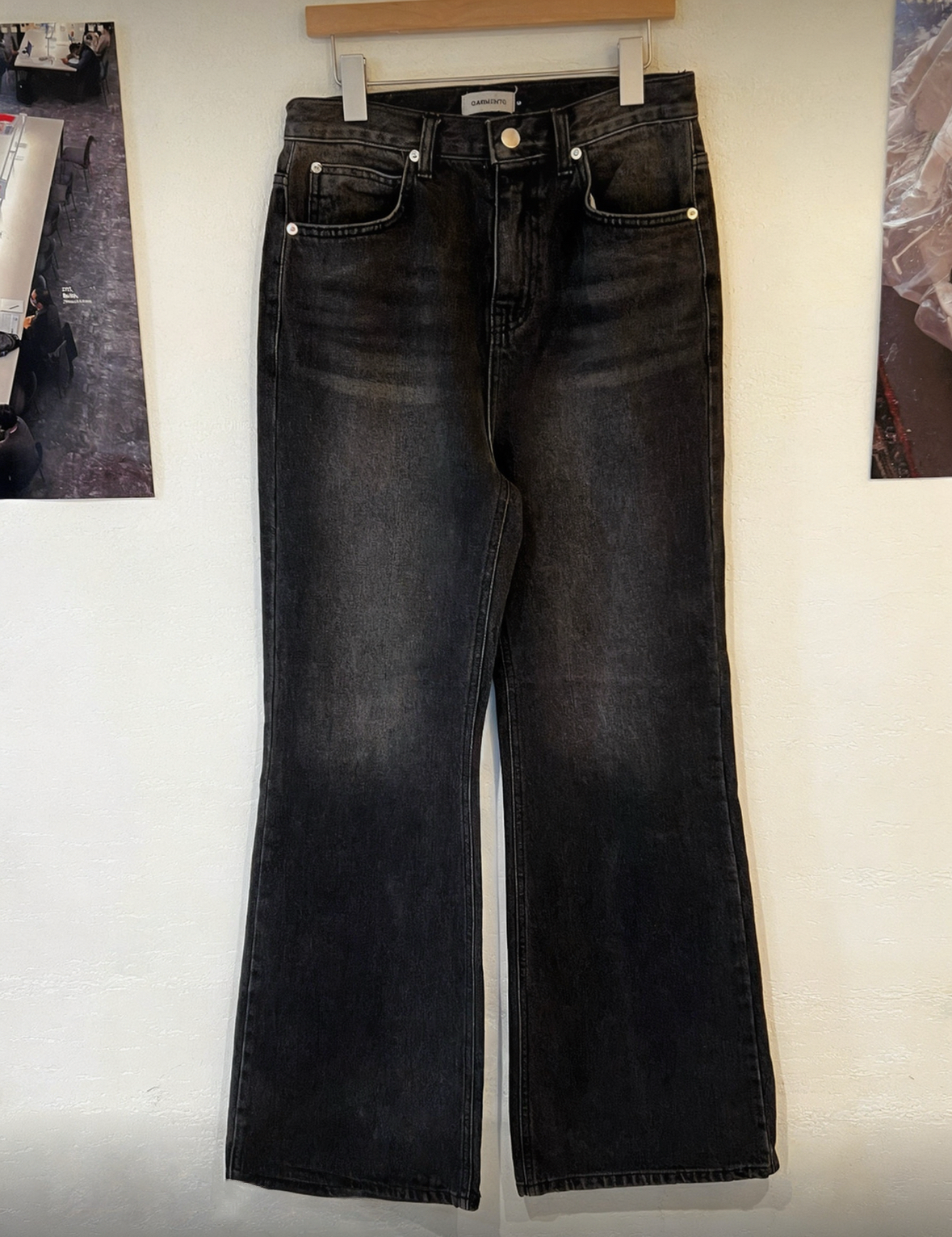 J24 復古喇叭丹寧褲 (深藍 dark blue 黑 black)