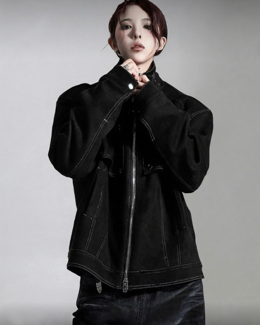 A45 麂皮絨鉚釘外套 (3色 three colors)