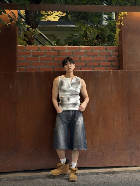 B111 煙燻渲染針織背心 (3色)