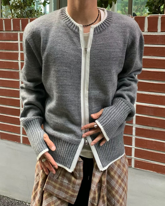 A81 羊毛雙色滾邊針織衫 (3色)