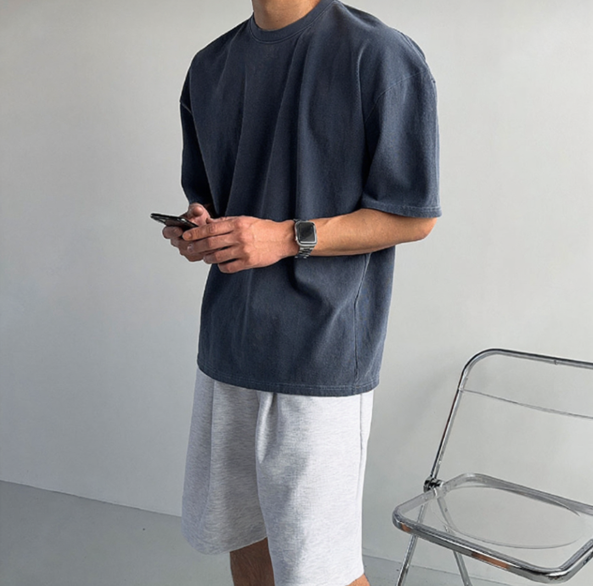 B35 Classic all-match short-sleeved plain Tee (five colors)