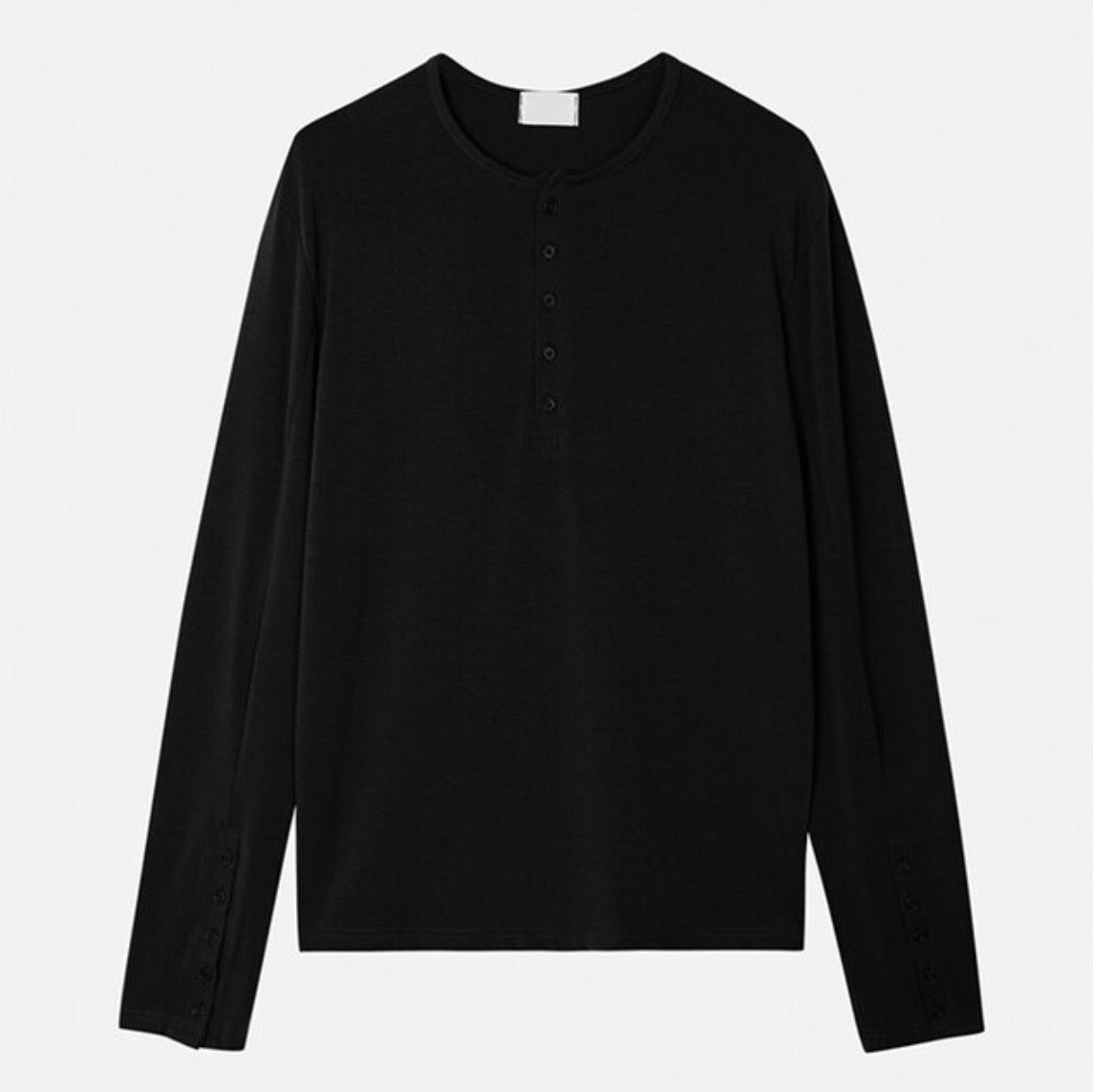 B157 亨利領寬鬆長袖上衣 (3色)