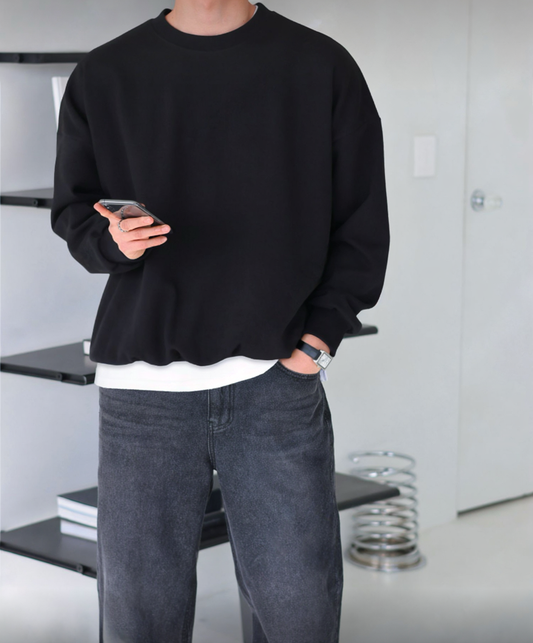 B44 經典落肩大學T恤 (4色 four colors)