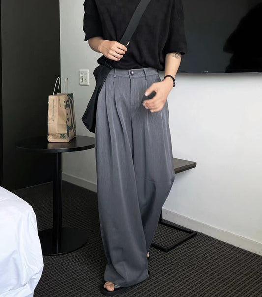 J36 雙褶寬鬆西裝褲 (3色 three colors)