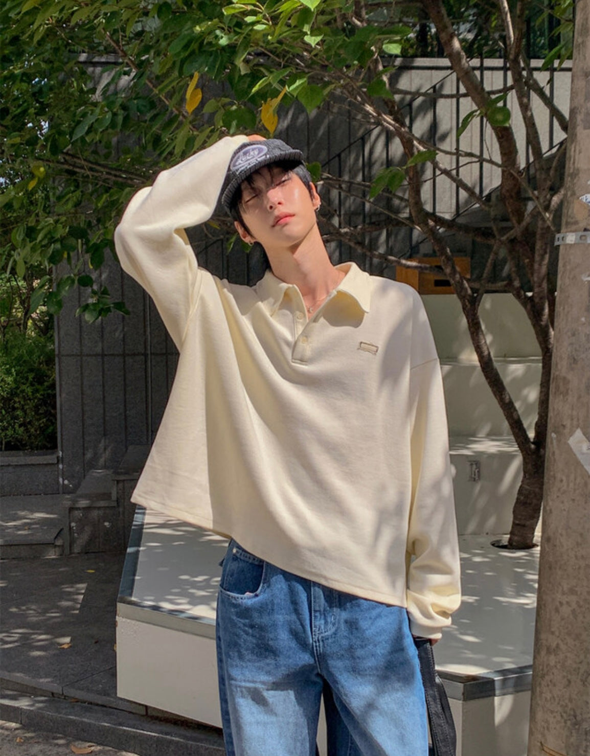 B137 純色短版polo衫 (4色)