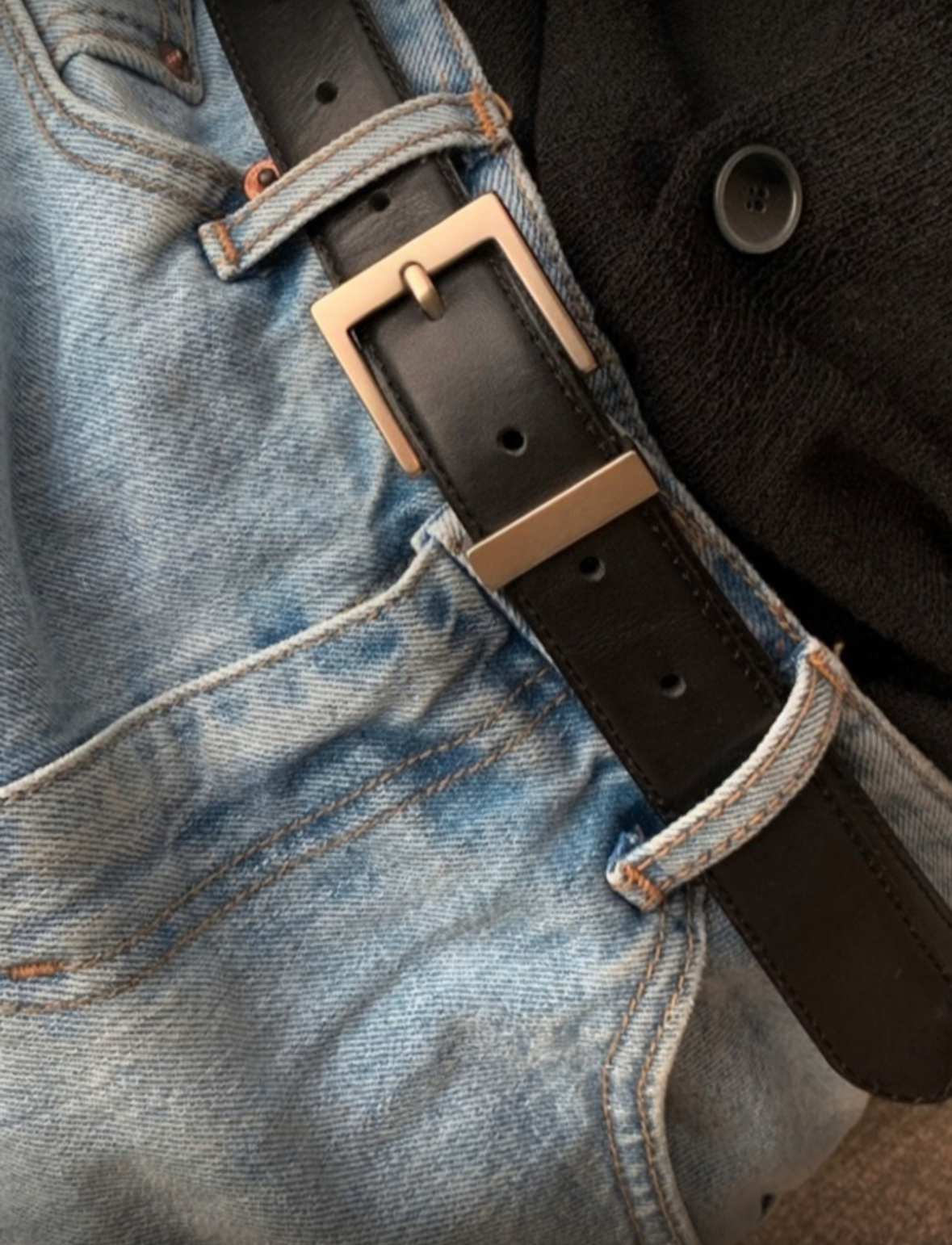 H2 Natural Leather Printed Belt