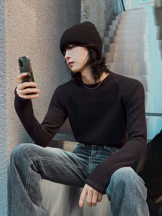 B150 斜肩羅紋修身上衣3.0刷毛款 (4色)