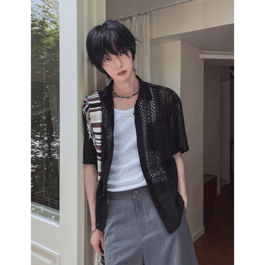 B92 刺繡鏤空襯衫 (3色)