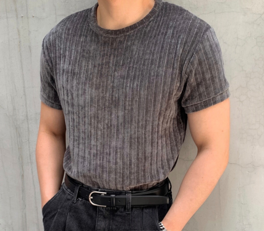 B175 Soft Velvet Crew Neck Top (4 Colors)