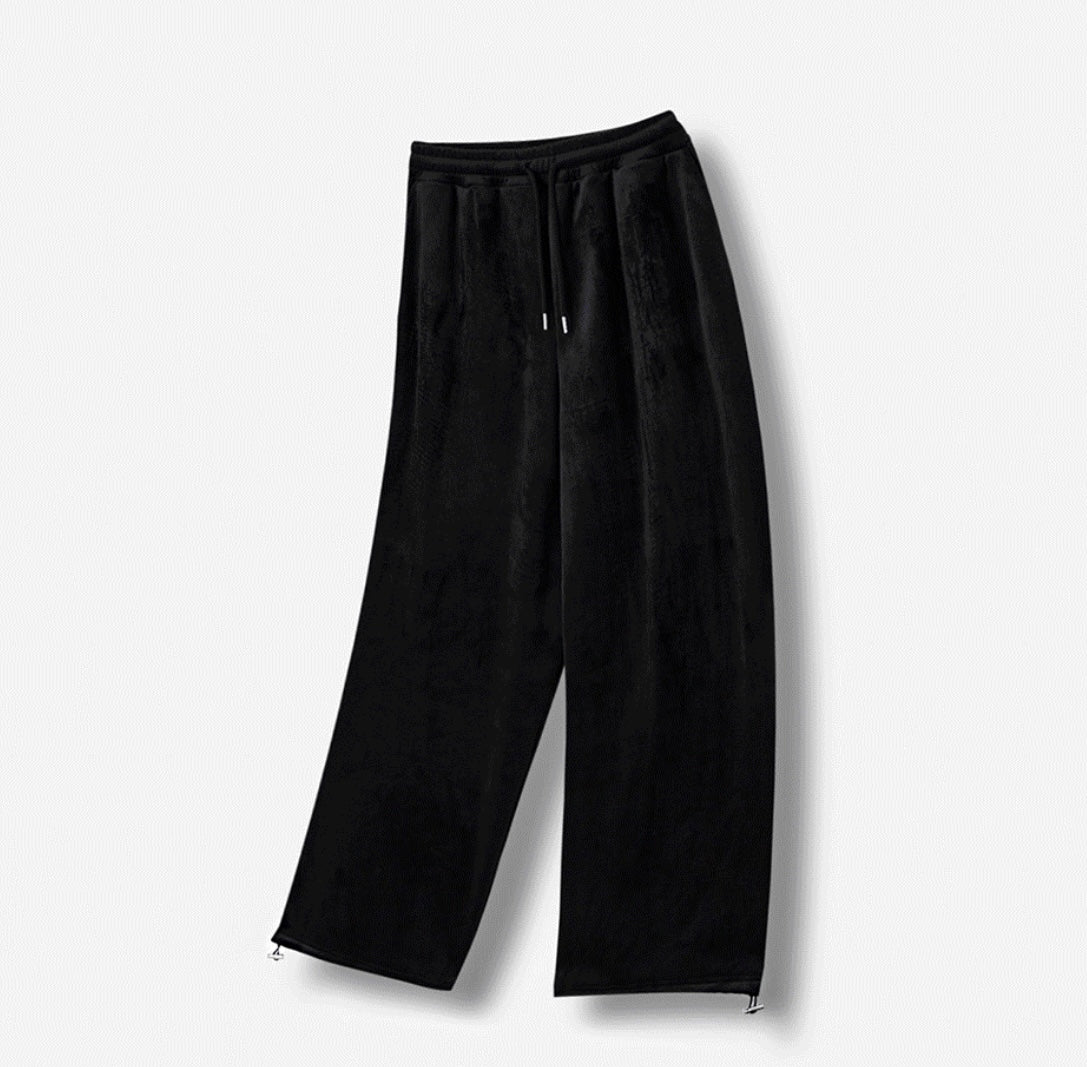 J79 韓版絨光垂墜寬褲