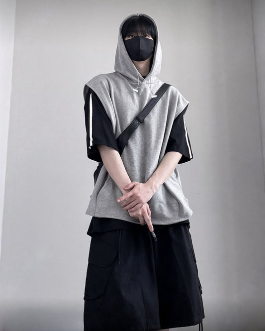 B114 韓系簡約連帽背心 (5色)