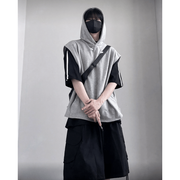 B114 韓系簡約連帽背心 (5色)