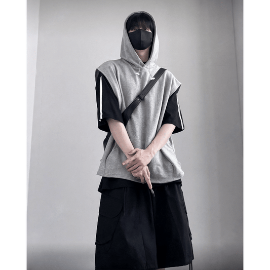 B114 韓系簡約連帽背心 (5色)