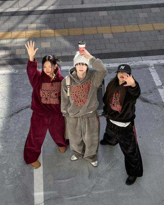 B162 緞面燈芯絨短版連帽上衣 (3色)