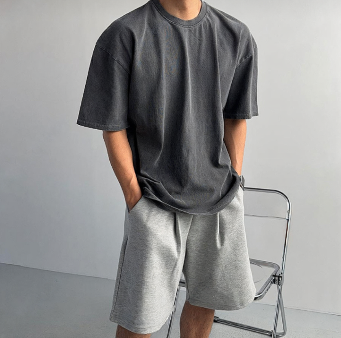 B35 Classic all-match short-sleeved plain Tee (five colors)