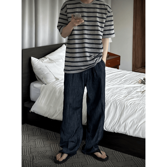 B107 極簡條紋休閒T恤 (3色)