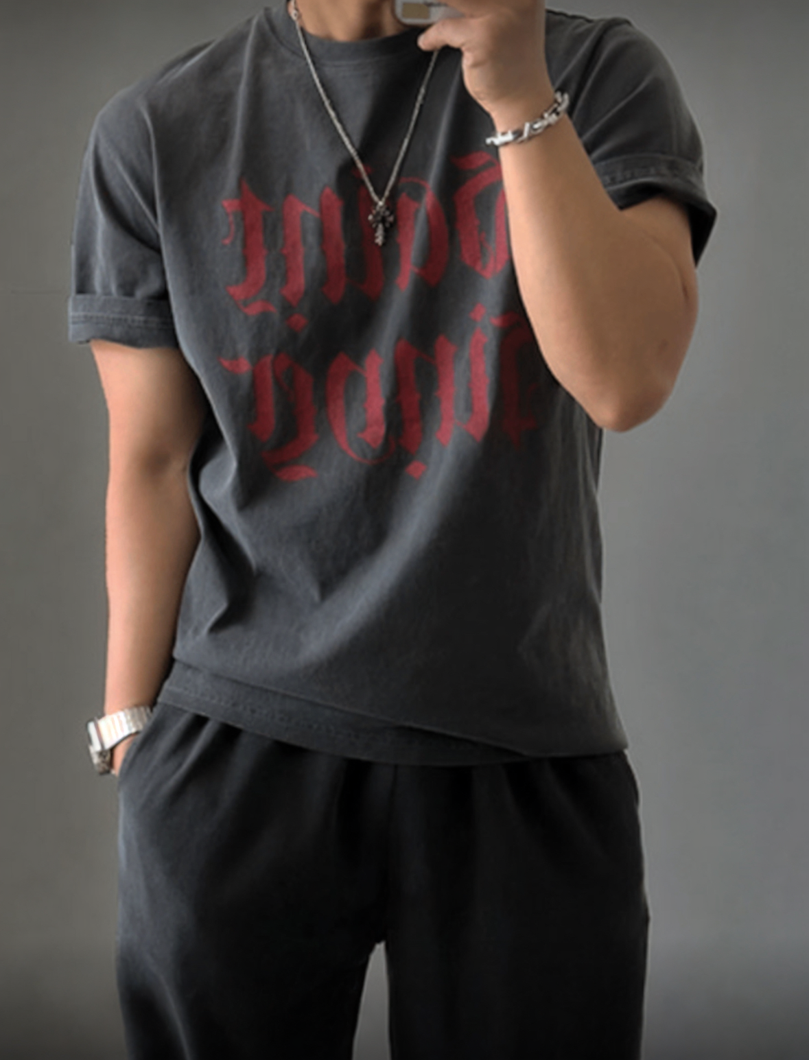 B66 復古印花短袖T恤 (3色 three colors)