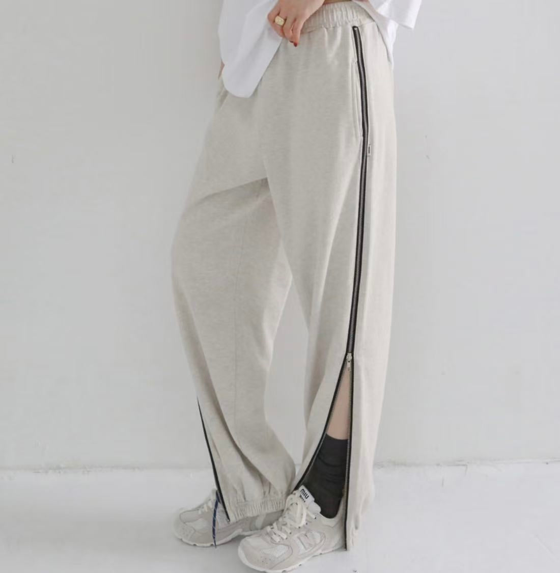 J21 side zipper sports casual pants (four colors)