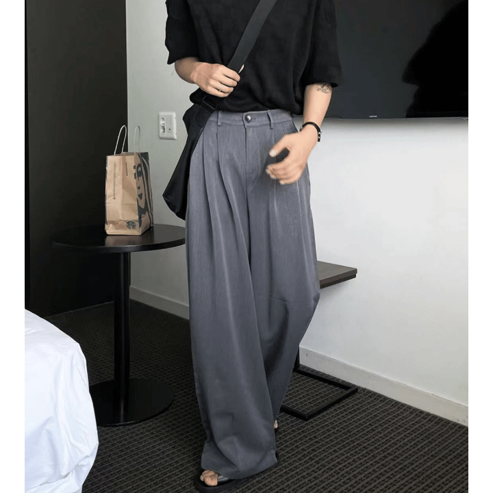 J36 Double Pleated Loose Suit Pants (3 colors)