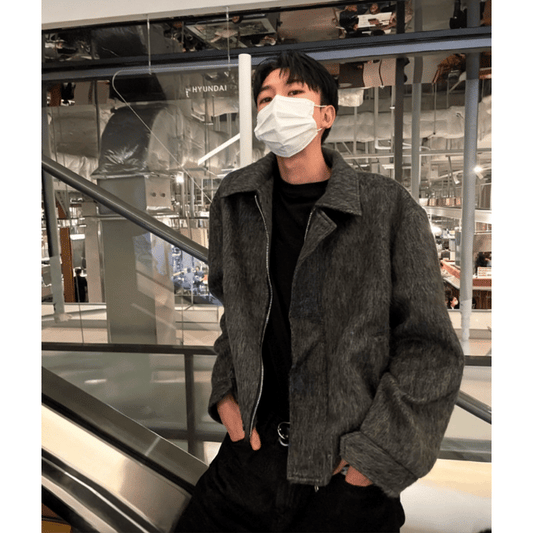 A11 馬海毛羊毛外套 (黑black 灰gray 棕brown)