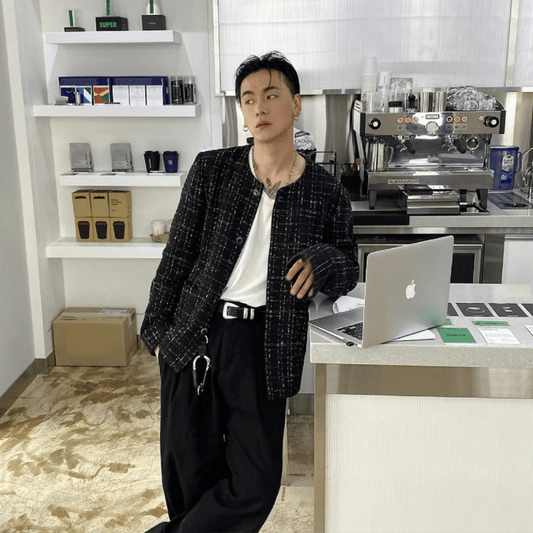 A30 經典粗花格紋外套