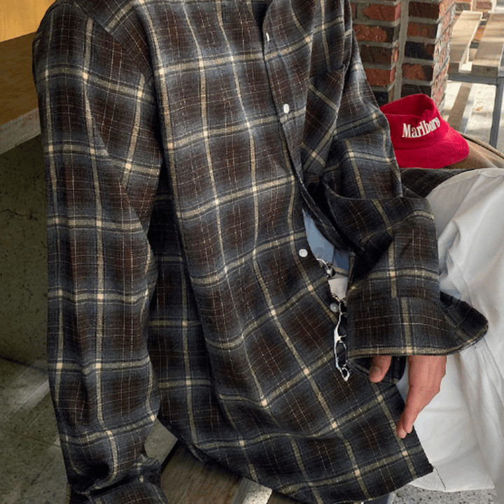 B18 Loose Check Shirt (3 colors)