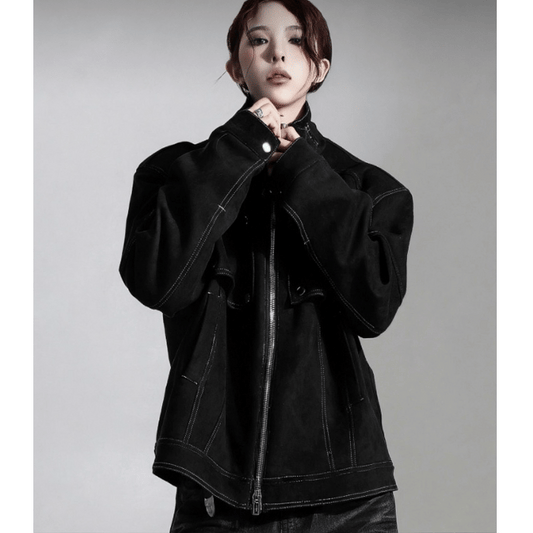 A45 麂皮絨鉚釘外套 (3色 three colors)