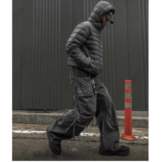 J29 多褶多口袋工裝褲