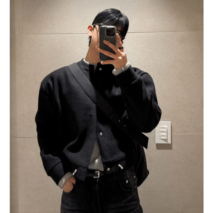 A47 Short Simple Cardigan Jacket (Black, Brown, NEW Ivory)