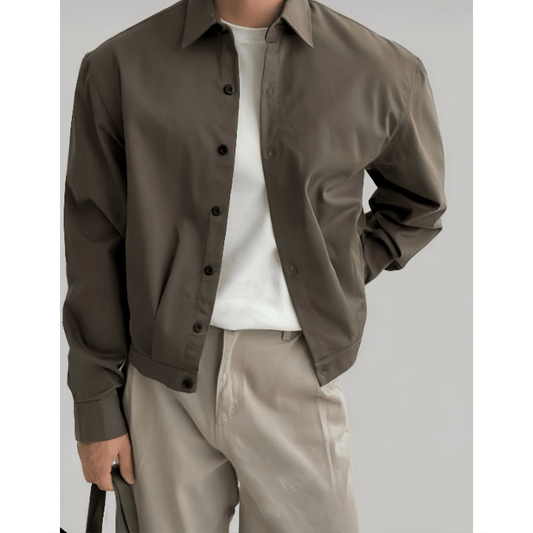 B43 短版襯衫外套 (4色 four colors)