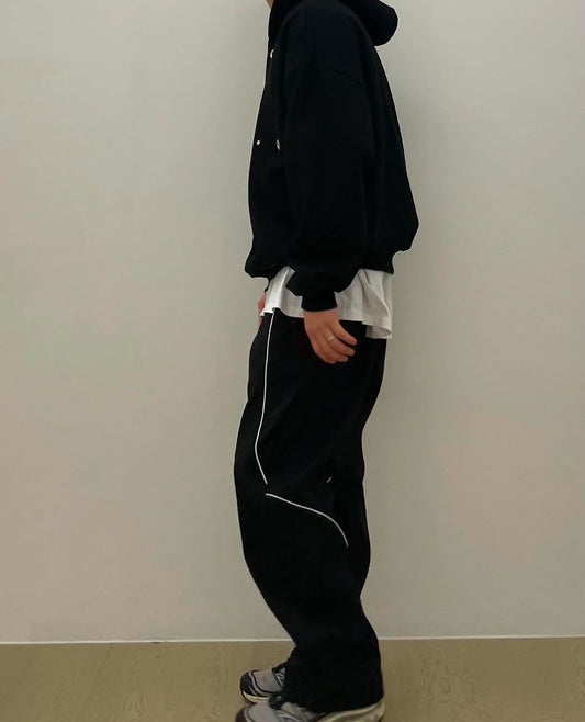 J7 解構線條撞色尼龍褲 (3色 three colors)