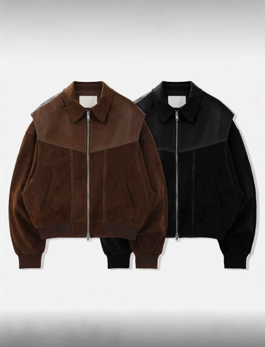 A7 Suede and Leather Jacket (Black and Brown)